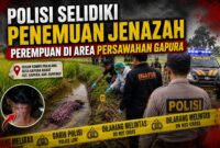 Mayat Buyani (45) ketika ditemukan diarea parit persawahan Dusun Rombu Polalang, Desa Gapura Barat, Kecamatan Gapura, Kabupaten Sumenep, Rabu (8/7/2026) sekitar pukul 06.00 WIB.