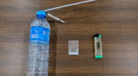 Barang bukti Yang si amankan Petugas berupa Alat bong, korek api dan sabu