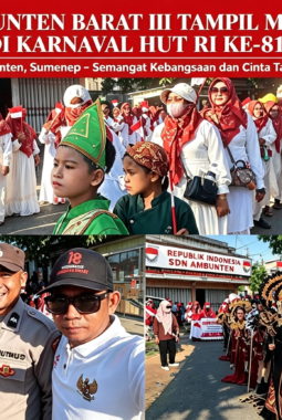 KARNAVAL SE-KECAMATAN AMBUNTEN: SDN AMBUNTEN BARAT III TAMPIL MEMUKAU MERIAHKAN HUT KE-81 RI