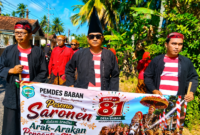 Kontingen arak arakan saronen Desa Banban Kecamatan Gapura Kab Sumenep
