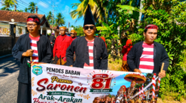 Kontingen arak arakan saronen Desa Banban Kecamatan Gapura Kab Sumenep