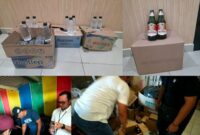 Petugas Satresnarkoba Polresta Sumenep saat mengamankan puluhan botol minuman keras dari dua lokasi di wilayah Kecamatan Kota, Kabupaten Sumenep, Rabu (2/9/2026). Sebanyak 102 botol berjenis Beer Singaraja dan arak Bali berhasil diamankan.