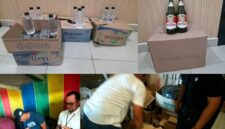 Petugas Satresnarkoba Polresta Sumenep saat mengamankan puluhan botol minuman keras dari dua lokasi di wilayah Kecamatan Kota, Kabupaten Sumenep, Rabu (2/9/2026). Sebanyak 102 botol berjenis Beer Singaraja dan arak Bali berhasil diamankan.