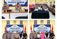 1. Kabag SDM Polresta Sumenep Kompol Widiarti S., S.H. memimpin Sidang BP4R — didampingi Kasipropam serta perwakilan Bhayangkari.