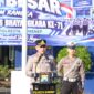 Kombes Pol Ariek Indra Sentanu. SH,. SIK,. MH memimpin pelaksanaan Apel  HUT Lalu Lintas Bhayangkara ke 71
