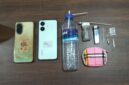 Barang bukti berupa diduga narkotika sabu, alat konsumsi, dan dua unit telepon genggam yang diamankan petugas.
