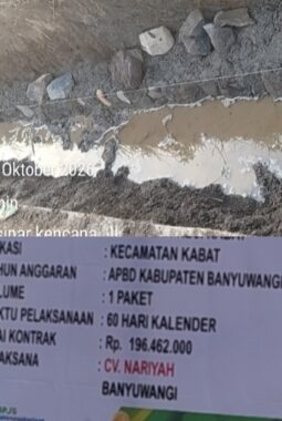 PEMBANGUNAN JARINGAN IRIGASI TROWULAN KABAT DIDUGA TAK SESUAI SPESIFIKASI, KETUA FORMASI KECEWA: MOLEN CUMA DIPAJANG, UANG RAKYAT JANGAN DIMAINKAN!